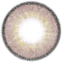 Design of the i-Sha Jadey Gem Choco coloured contact lens from Eyecandys on a white background, showing the pixel dotted detail and limbal ring.