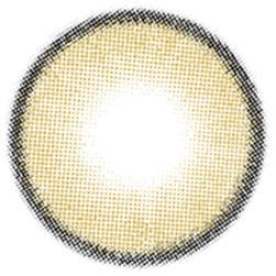 Design of the i-Sha Jadey Stone Brown coloured contact lens from Eyecandys on a white background, showing the pixel dotted detail and limbal ring.