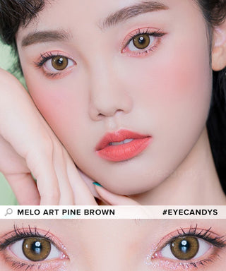 i-Sha Melo Art Pine Brown Colored Contacts Circle Lenses - EyeCandys