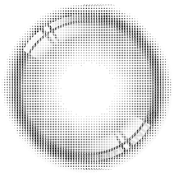 Design of the i-Sha Ariel Grey coloured contact lens from Eyecandys on a white background, showing the dotted patterns meant to mimic those of the human iris.