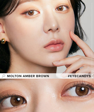i-Sha Molton 1-Day Amber Brown (10pk) Colored Contacts Circle Lenses - EyeCandys