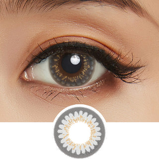 Lilmoon Monthly Milky Grey (Prescription) Color Contact Lens for Dark Eyes - Eyecandys