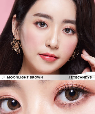 Pink Label Moonlight Brown Colored Contacts Circle Lenses - EyeCandys