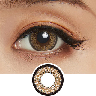 Lilmoon Monthly Old Fashion Brown (Non Prescription) Colored Contacts Circle Lenses - EyeCandys