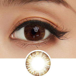 Pink Label Multi-Tone Brown Colored Contacts Circle Lenses - EyeCandys