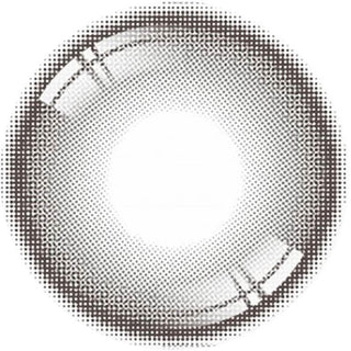 Design of the i-Sha Oriana Mune Grey coloured contact lens from Eyecandys on a white background, showing the pixel dotted detail and limbal ring.