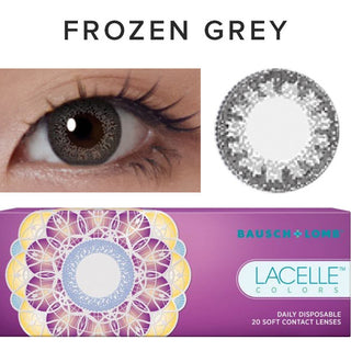 Bausch & Lomb Lacelle Colors Frozen Grey (30pk) Colored Contacts Circle Lenses - EyeCandys