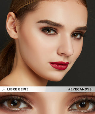 EyeCandys Libre Beige Color Contact Lens for Dark Eyes - Eyecandys