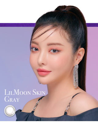 LensMe LilMoon Skin Grey Colored Contacts Circle Lenses - EyeCandys