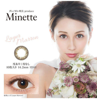 Minette 1-Day Layer Marron Brown (10pk) Colored Contacts Circle Lenses - EyeCandys