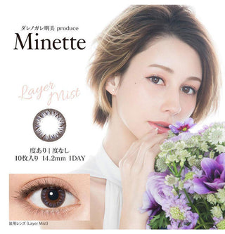 Minette 1-Day Layer Mist Grey (10pk) Colored Contacts Circle Lenses - EyeCandys