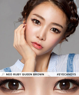 NEO Ruby Queen Brown (KR) Color Contact Lens - EyeCandys