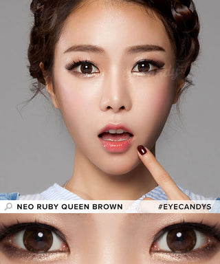 NEO Ruby Queen Brown (Custom Toric) Color Contacts for Astigmatism - EyeCandys
