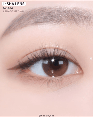 i-Sha Oriana Shade Brown Colored Contacts Circle Lenses - EyeCandys