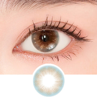 i-Sha Sugar Pasteli Blue Sky Natural Color Contact Lens for Dark Eyes - EyeCandys