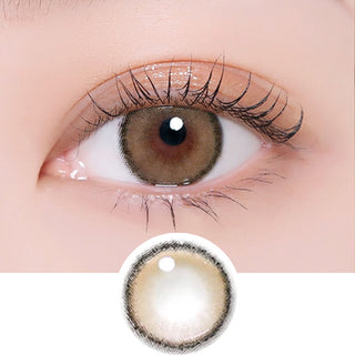 i-DOL Roze Airy Beige Brown Colored Contacts Circle Lenses - EyeCandys