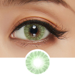 Pink Label Shade Green Natural Color Contact Lens for Dark Eyes - EyeCandys