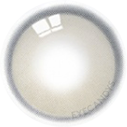 Design of the i-DOL Yurial Earl Grey 1-Day (10pk) coloured contact lens from Eyecandys on a white background, showing the dotted patterns meant to mimic those of the human iris.